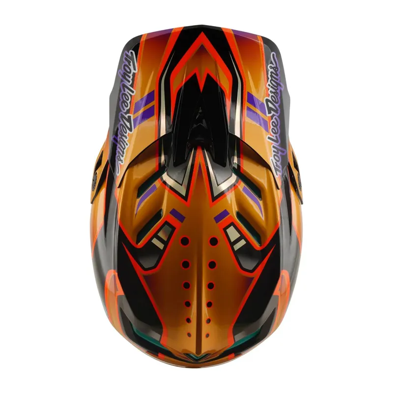 Troy Lee Designs D4 Carbon Mips Full Face Helmet - Crest Gold-7