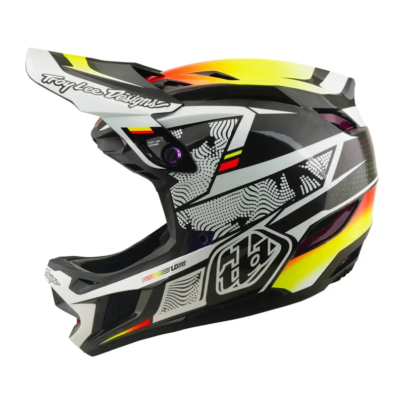 Troy Lee Designs D4 Carbon Mips Full Face Helmet - Lined Up Black-4