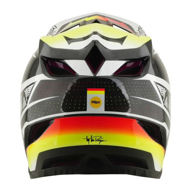 Troy Lee Designs D4 Carbon Mips Full Face Helmet - Lined Up Black-6
