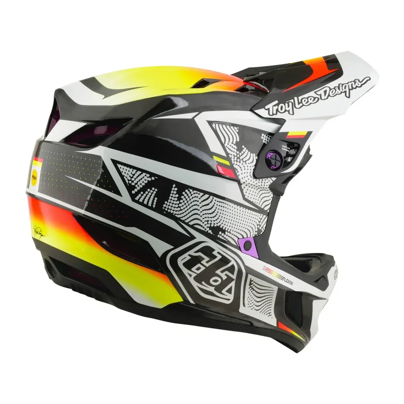 Troy Lee Designs D4 Carbon Mips Full Face Helmet - Lined Up Black-3