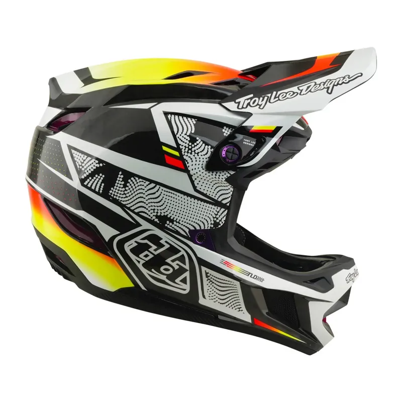 Troy Lee Designs D4 Carbon Mips Full Face Helmet - Lined Up Black-5