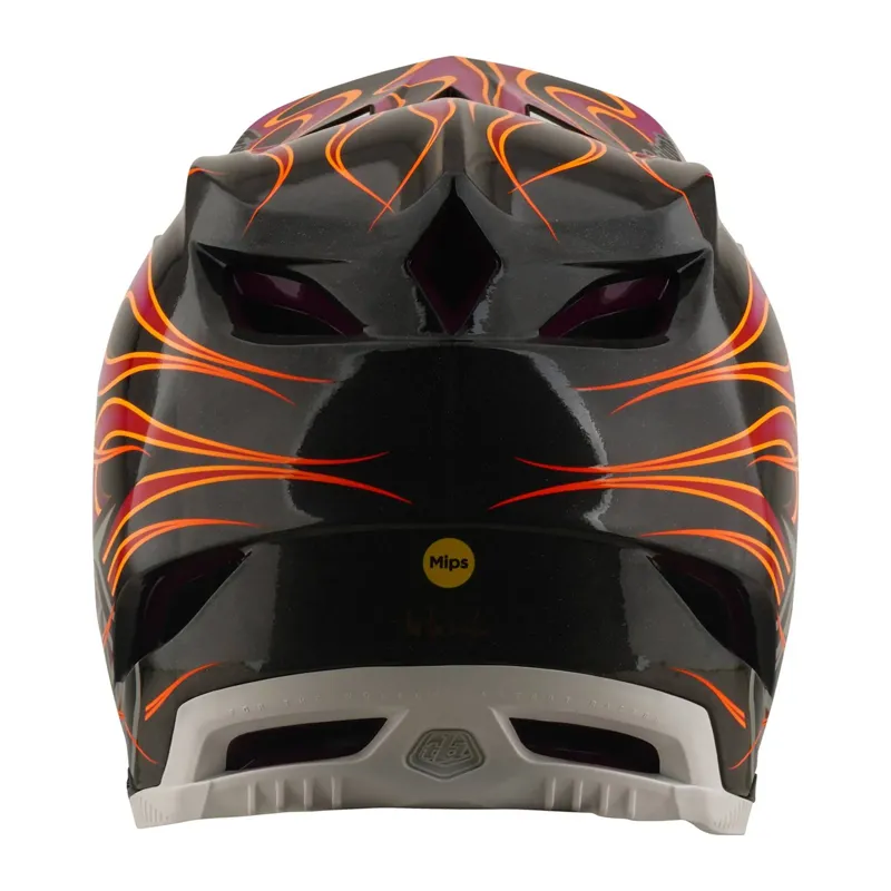 Troy Lee Designs D4 Carbon Mips Full Face Helmet - Torched Carbon/Magenta-6