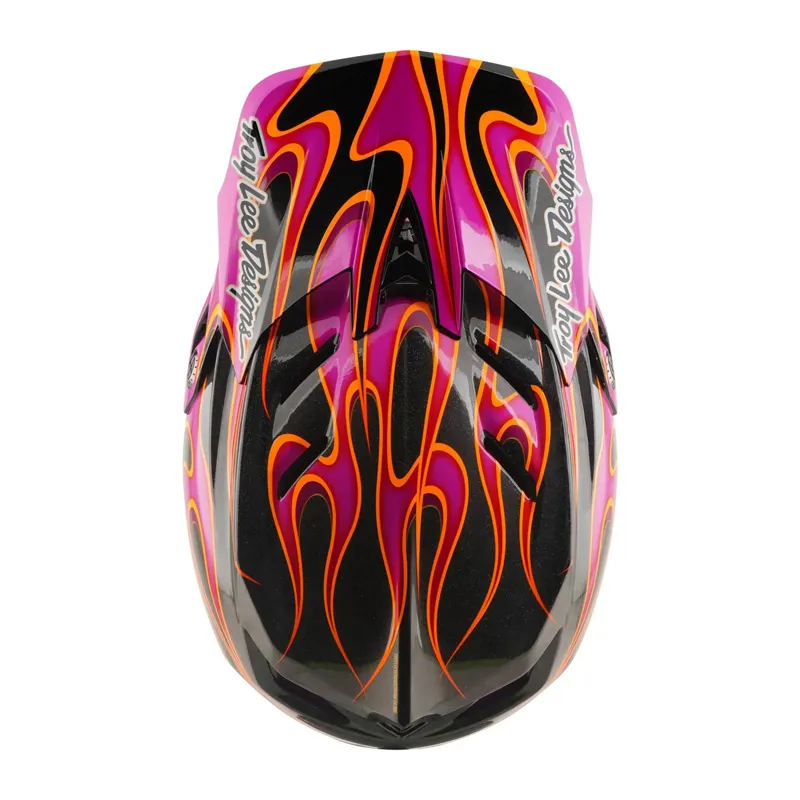 Troy Lee Designs D4 Carbon Mips Full Face Helmet - Torched Carbon/Magenta-7