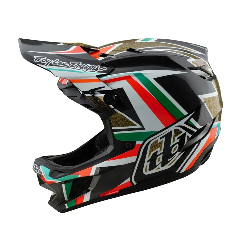 Troy Lee Designs D4 Carbon Mips Full Face Helmet - Frames Black/Gold