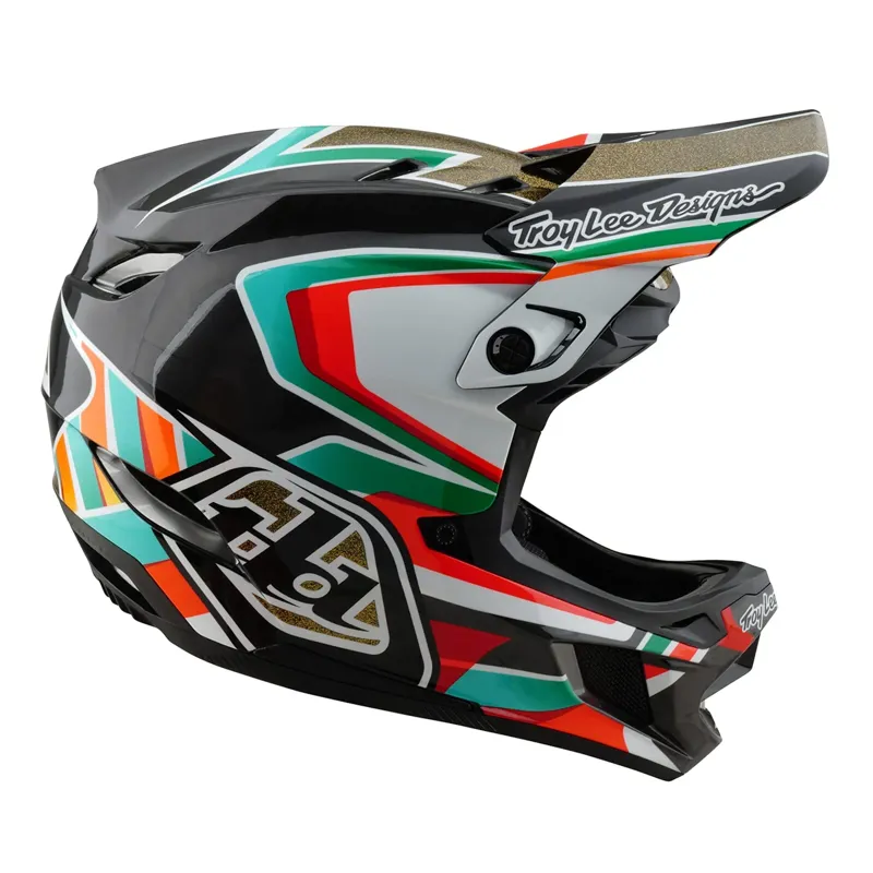 Troy Lee Designs D4 Carbon Mips Full Face Helmet - Frames Black/Gold-1