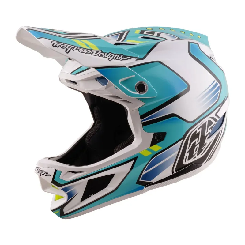 Troy Lee Designs D4 Composite MIPS Full Face Helmet - Crest Real Teal