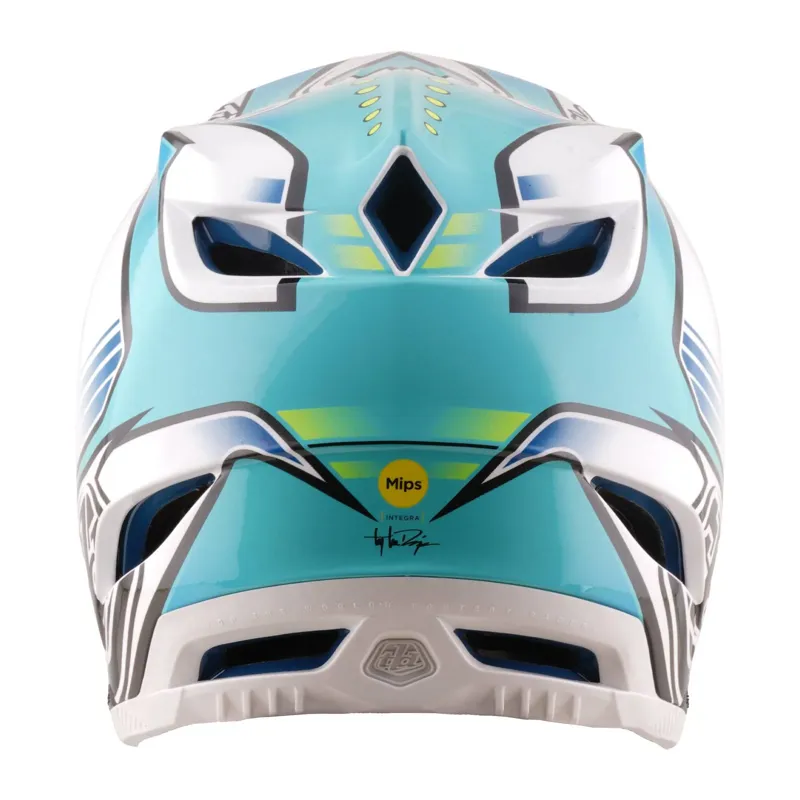 Troy Lee Designs D4 Composite MIPS Full Face Helmet - Crest Real Teal-6