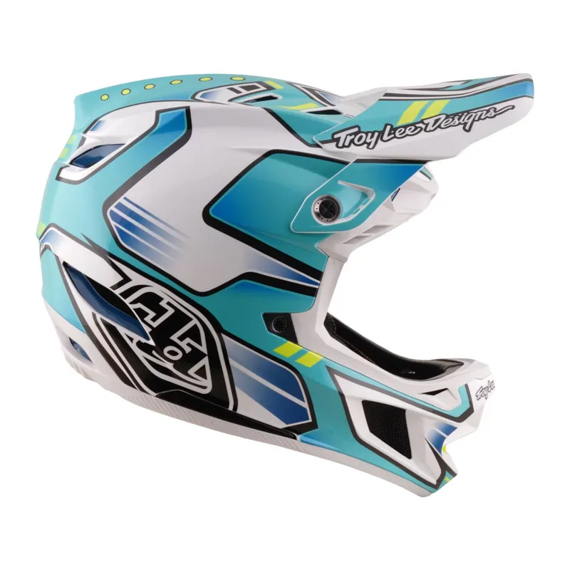 Troy Lee Designs D4 Composite MIPS Full Face Helmet - Crest Real Teal-3