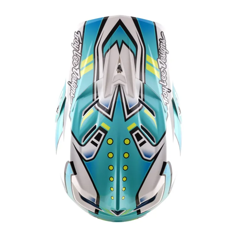 Troy Lee Designs D4 Composite MIPS Full Face Helmet - Crest Real Teal-7