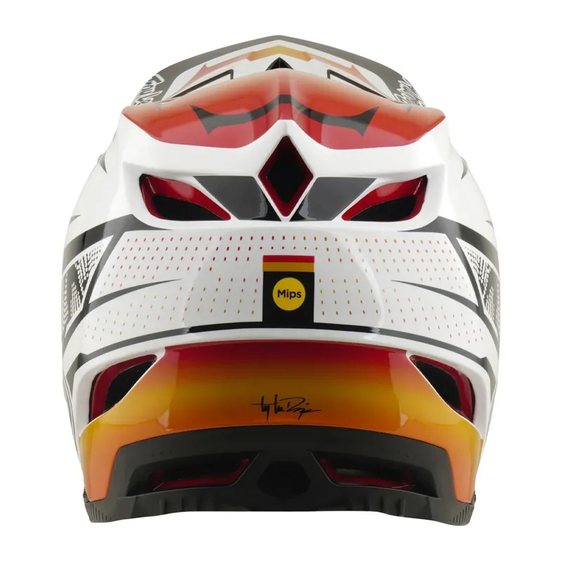 Troy Lee Designs D4 Composite MIPS Full Face Helmet - Lined Up White-6