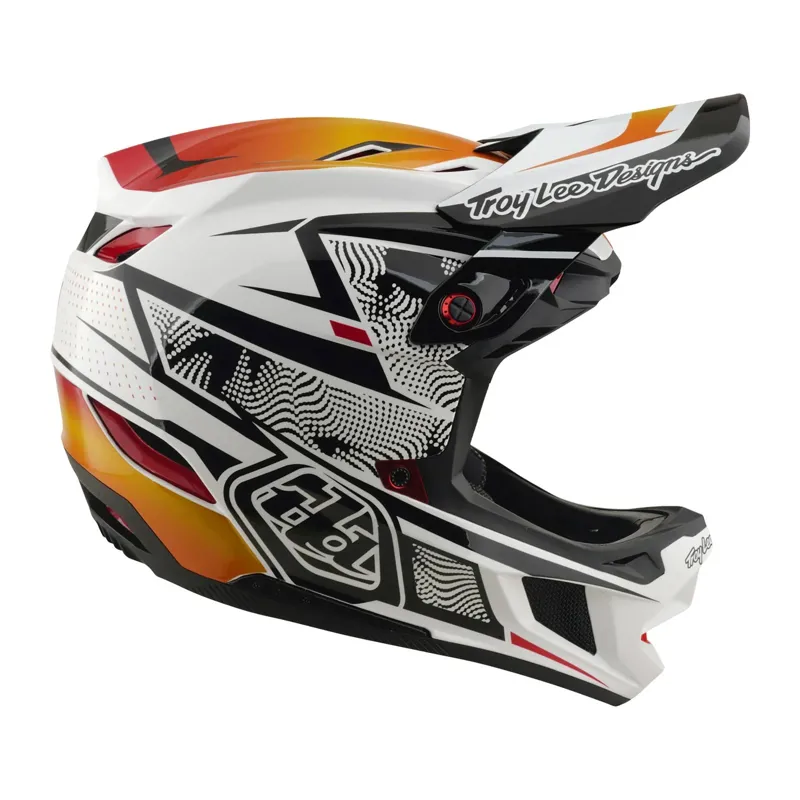 Troy Lee Designs D4 Composite MIPS Full Face Helmet - Lined Up White-3