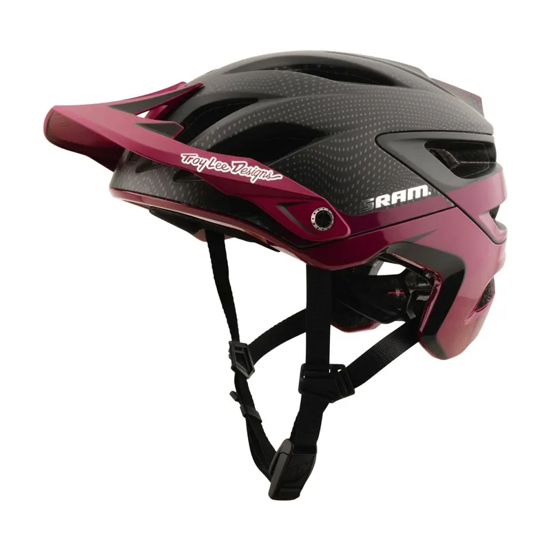 Troy Lee Designs X SRAM Radioscape A3 Mips MTB Helmet - Black/Berry