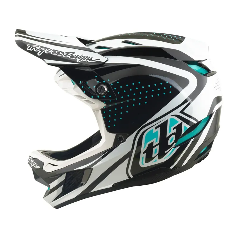 Troy Lee Designs D4 Polyacrylate Mips Full Face Helmet - The Line Charcoal/White-4