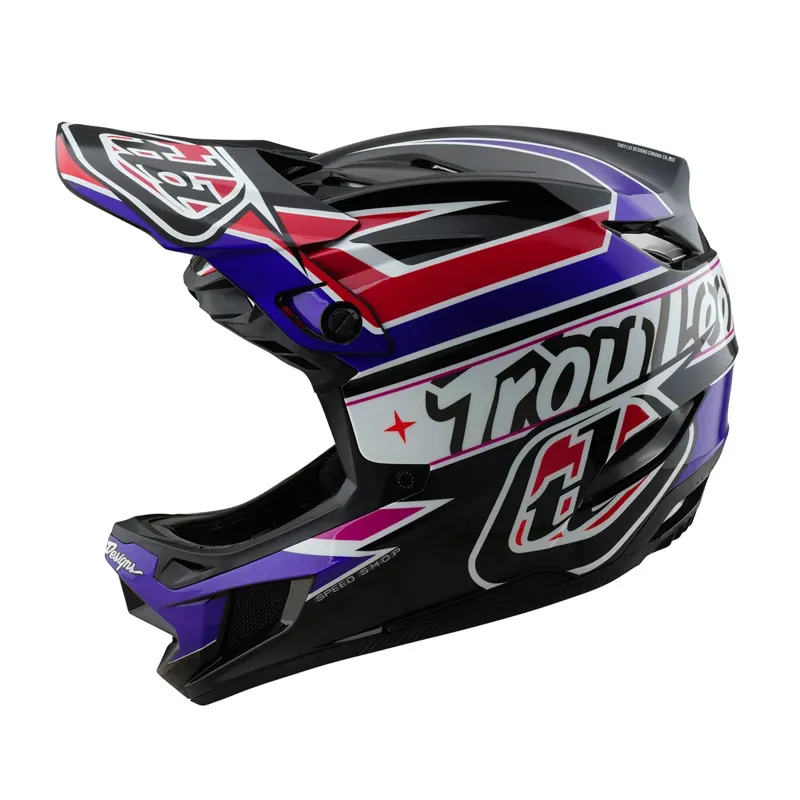 Troy Lee Designs D4 Polyacrylate Mips Full Face Helmet - Linear Black