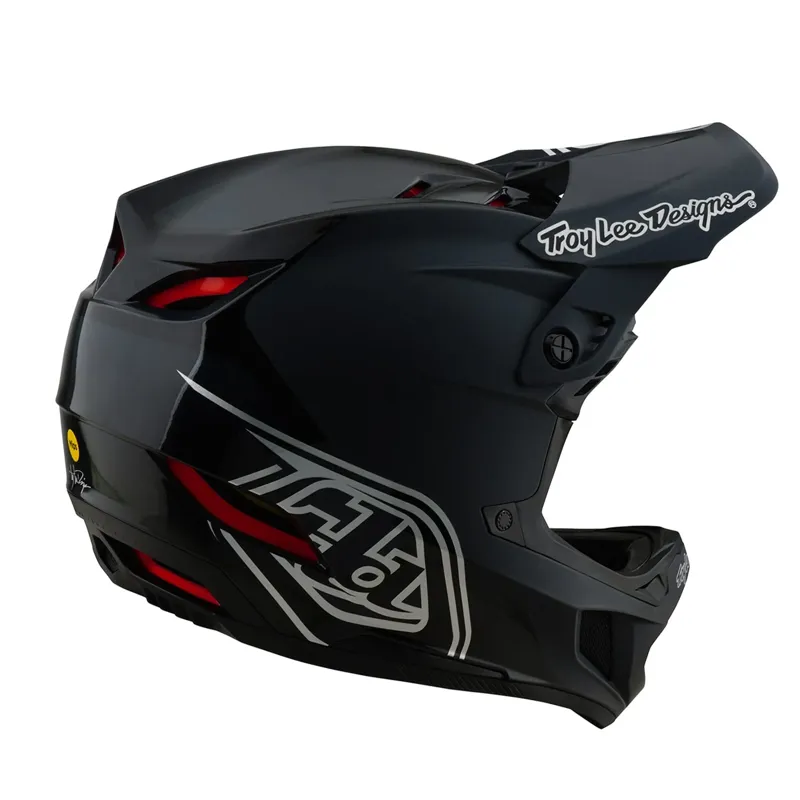 Troy Lee Designs D4 Polyacrylate Mips Full Face Helmet - Shadow Black-5