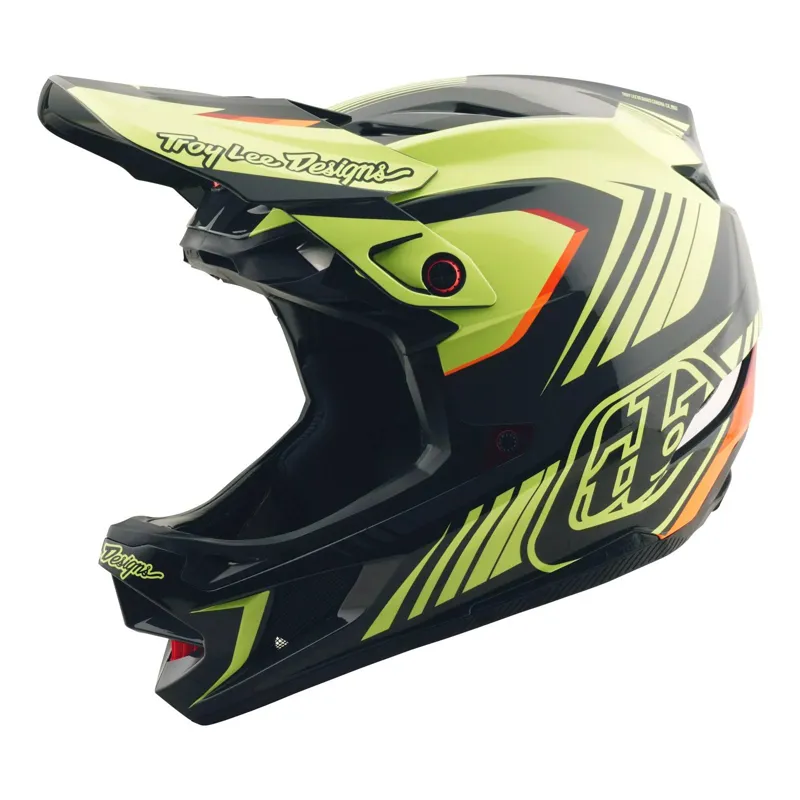 Troy Lee Designs D4 Polyacrylate Full Face Helmet - Qualifer Black/Yellow
