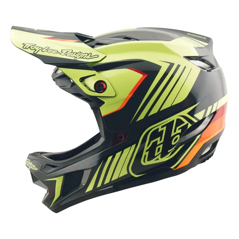 Troy Lee Designs D4 Polyacrylate Full Face Helmet - Qualifer Black/Yellow-2