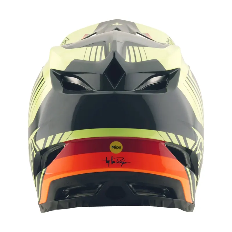 Troy Lee Designs D4 Polyacrylate Full Face Helmet - Qualifer Black/Yellow-5