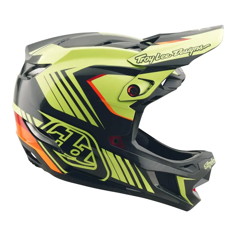 Troy Lee Designs D4 Polyacrylate Full Face Helmet - Qualifer Black/Yellow-1