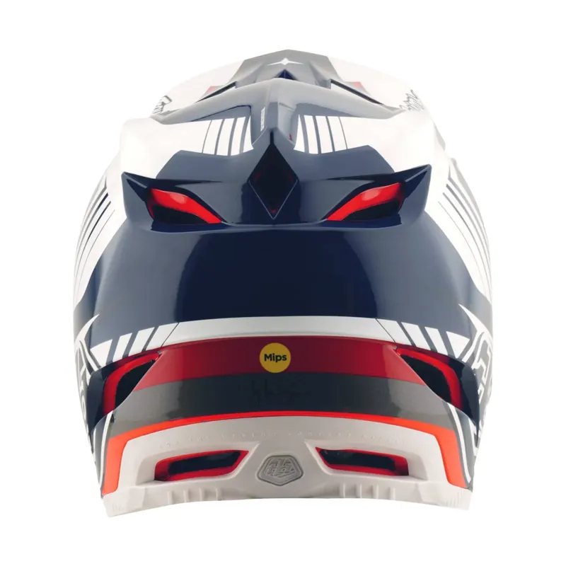 Troy Lee Designs D4 Polyacrylate Full Face Helmet - Qualifer Blue/White-4