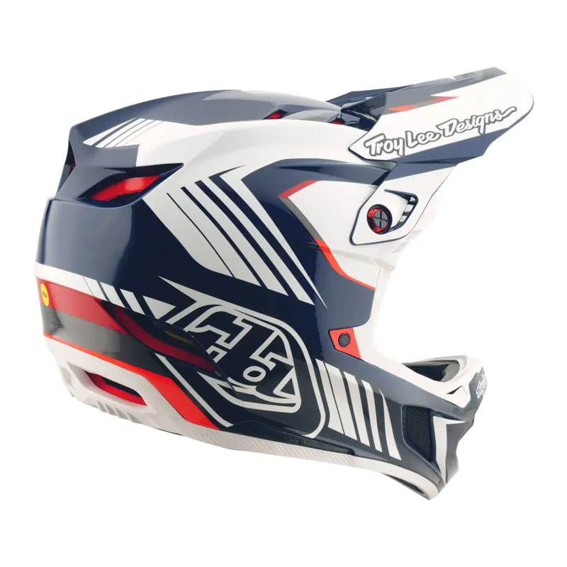 Troy Lee Designs D4 Polyacrylate Full Face Helmet - Qualifer Blue/White-5