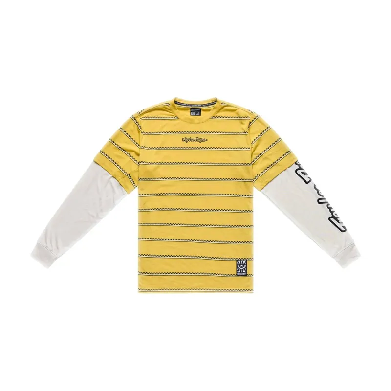 Troy Lee Designs Skyline Fakie Ride Men's Long Sleeve Technical T-Shirt - Stripe Butter