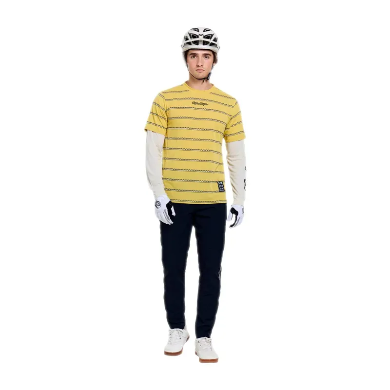 Troy Lee Designs Skyline Fakie Ride Men's Long Sleeve Technical T-Shirt - Stripe Butter-9