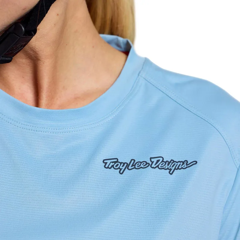 Troy Lee Designs Lilium Pro Women's Short Sleeve Jersey - Mono Dawn Blue-5