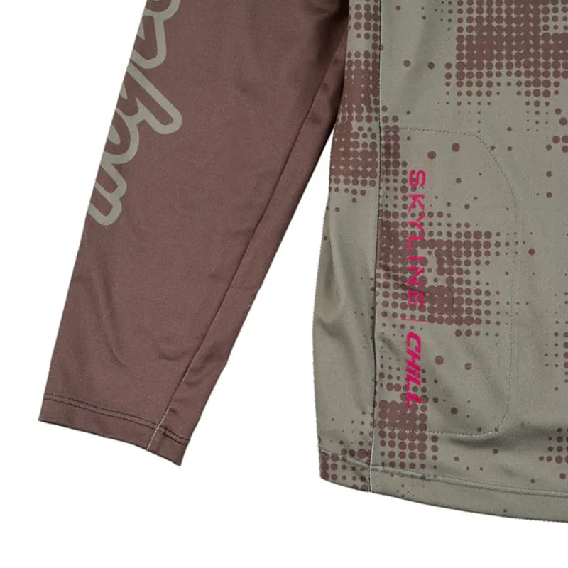 Troy Lee Designs Skyline Chill Men's Long Sleeve Jersey - Scattered Olive-4