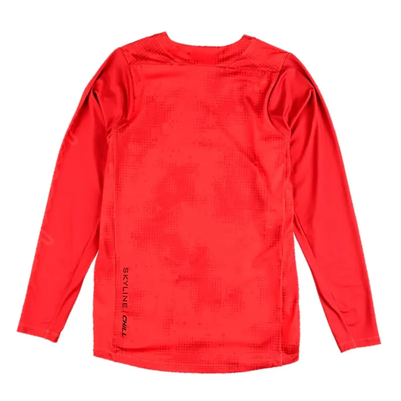 Troy Lee Designs Skyline Chill Men's Long Sleeve Jersey - Scattered Fire Orange-1
