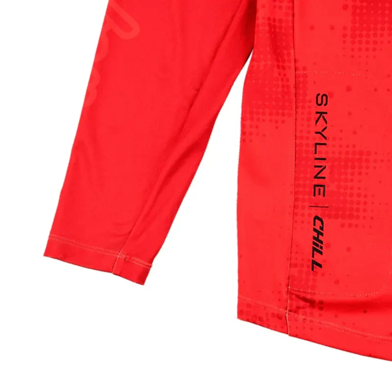 Troy Lee Designs Skyline Chill Men's Long Sleeve Jersey - Scattered Fire Orange-3