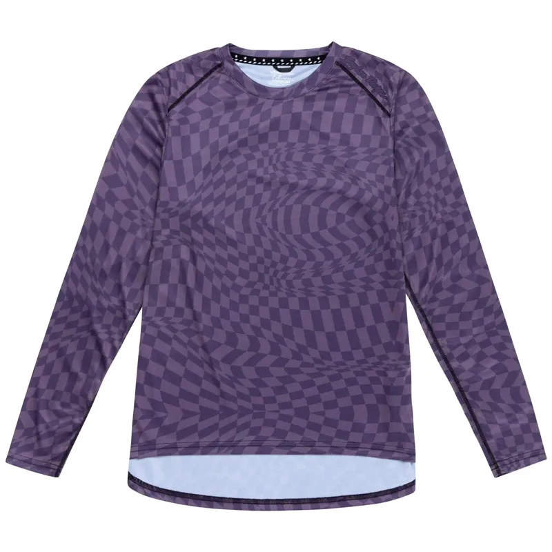 Troy Lee Designs Lilium Women's Long Sleeve Jersey - Twisted Checkers Purple