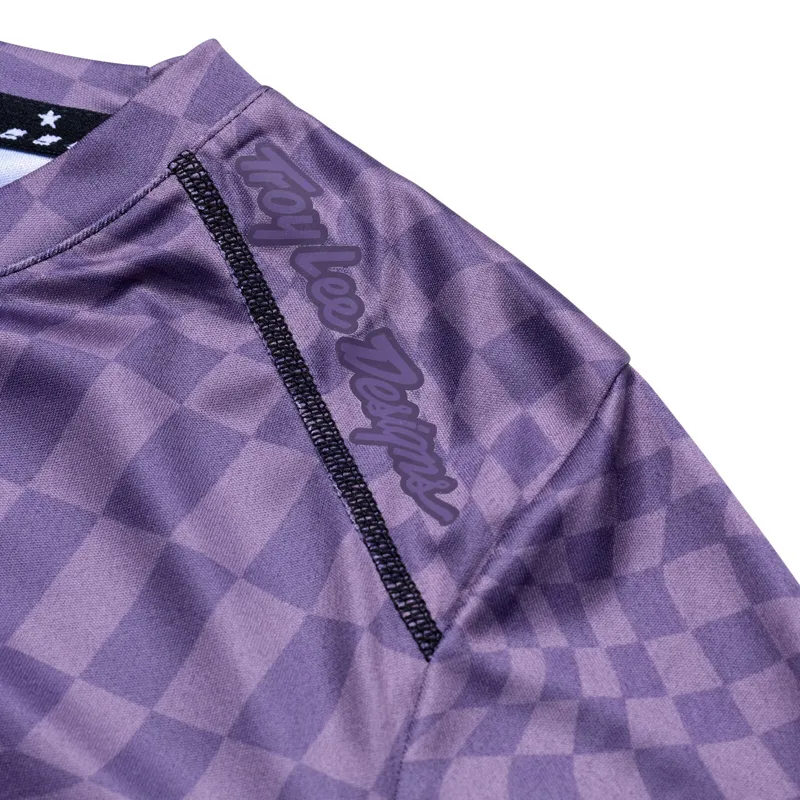 Troy Lee Designs Lilium Women's Long Sleeve Jersey - Twisted Checkers Purple-2