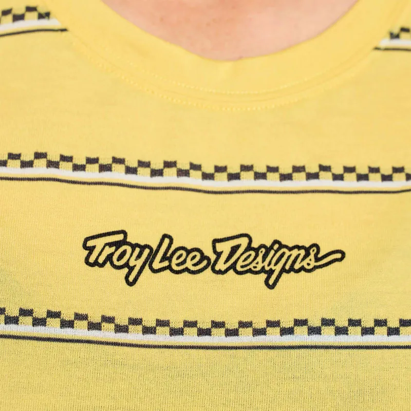 Troy Lee Designs Lilium Ride Women's Technical T-Shirt - Checked Out Butter-6