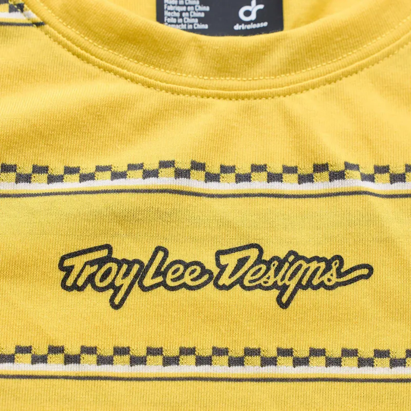 Troy Lee Designs Lilium Ride Women's Technical T-Shirt - Checked Out Butter-2
