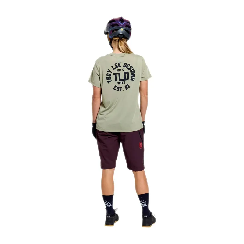 Troy Lee Designs Lilium Ride Women's Technical T-Shirt - Stamps Sage-10