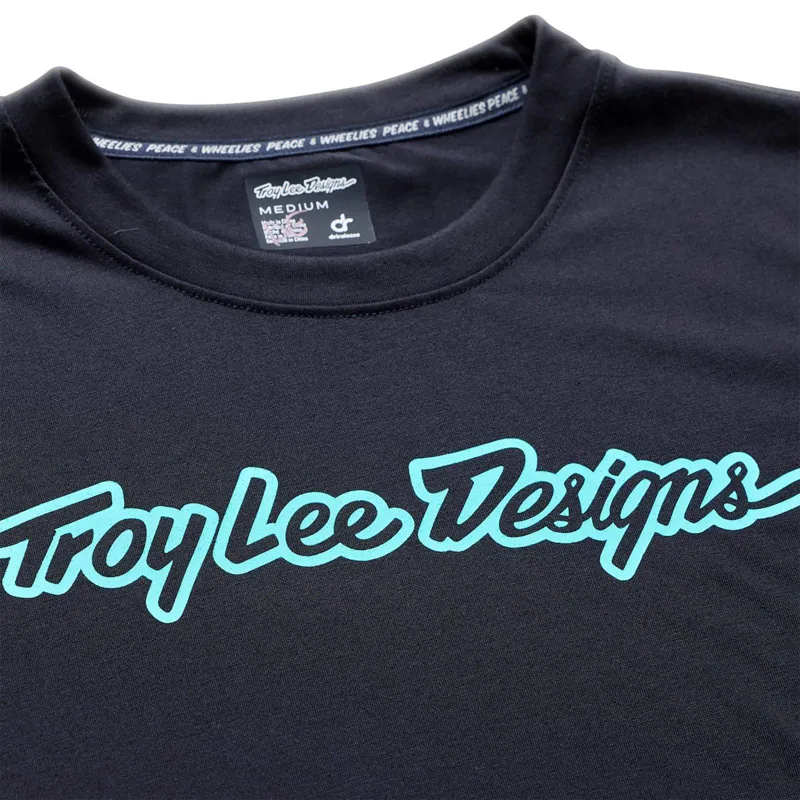 Troy Lee Designs Skyline Ride Men's Short Sleeve Jersey - Signature Black/Real Teal-2