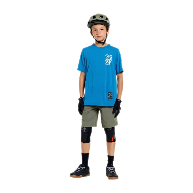 Troy Lee Designs Skyline Ride One Eye Youth Short Sleeve Technical T-Shirt - Aero Blue-6