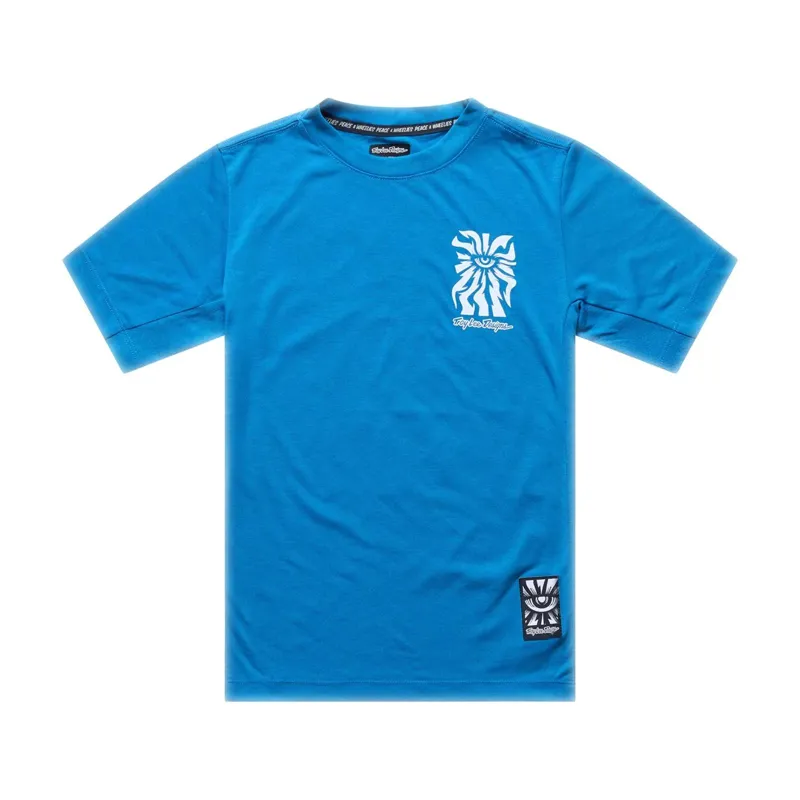 Troy Lee Designs Skyline Ride One Eye Youth Short Sleeve Technical T-Shirt - Aero Blue