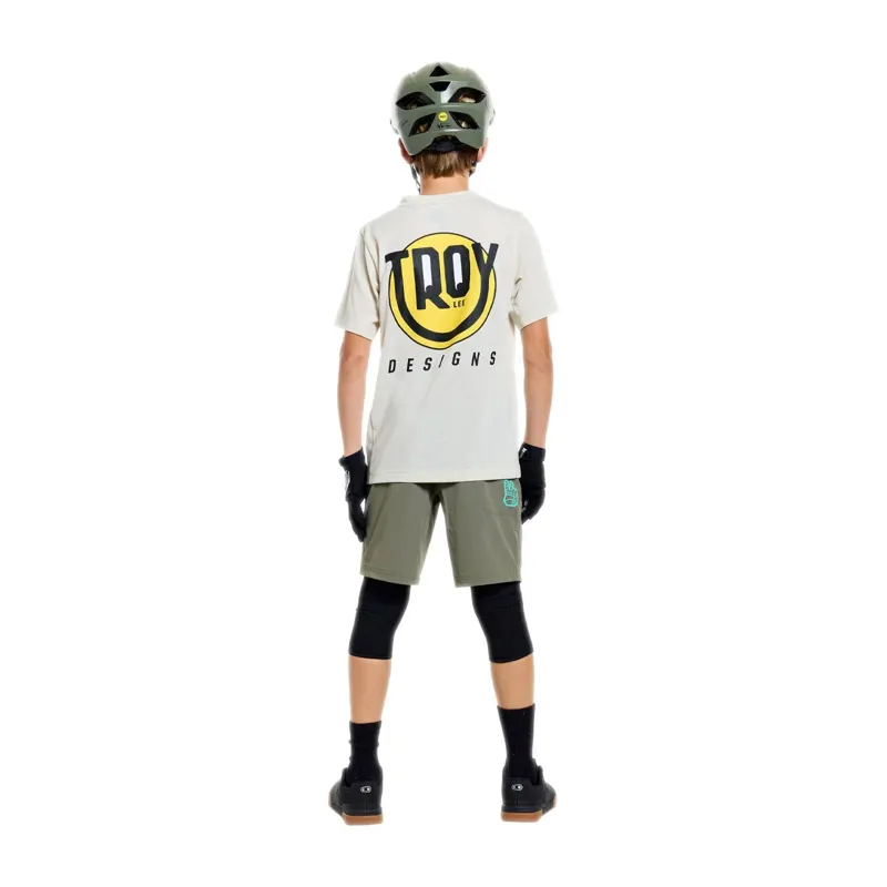 Troy Lee Designs Skyline Ride Happy Youth Short Sleeve Technical T-Shirt - Pumice-11