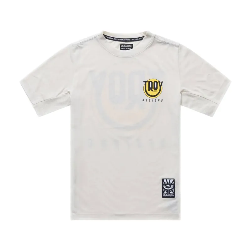 Troy Lee Designs Skyline Ride Happy Youth Short Sleeve Technical T-Shirt - Pumice