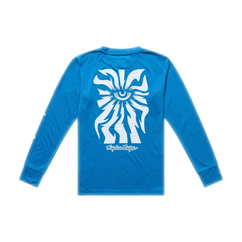 Troy Lee Designs Skyline Ride One Eye Youth Long Sleeve T-Shirt - Aero Blue-1