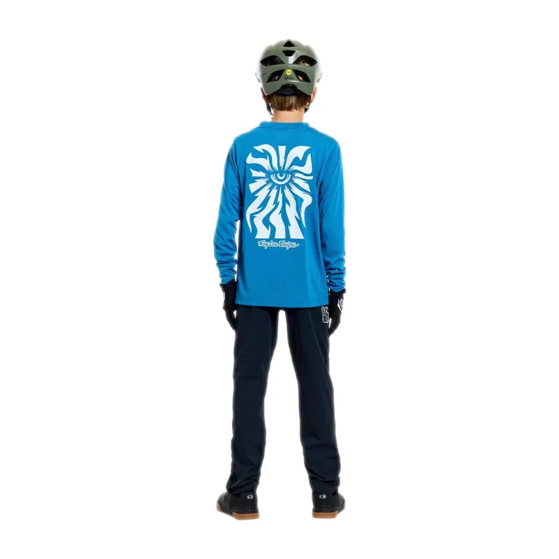 Troy Lee Designs Skyline Ride One Eye Youth Long Sleeve T-Shirt - Aero Blue-10