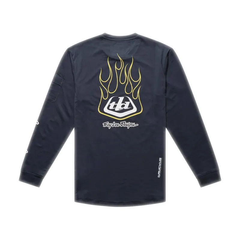 Troy Lee Designs Ruckus Ride Pressed Youth Long Sleeve T-Shirt - Carbon-1