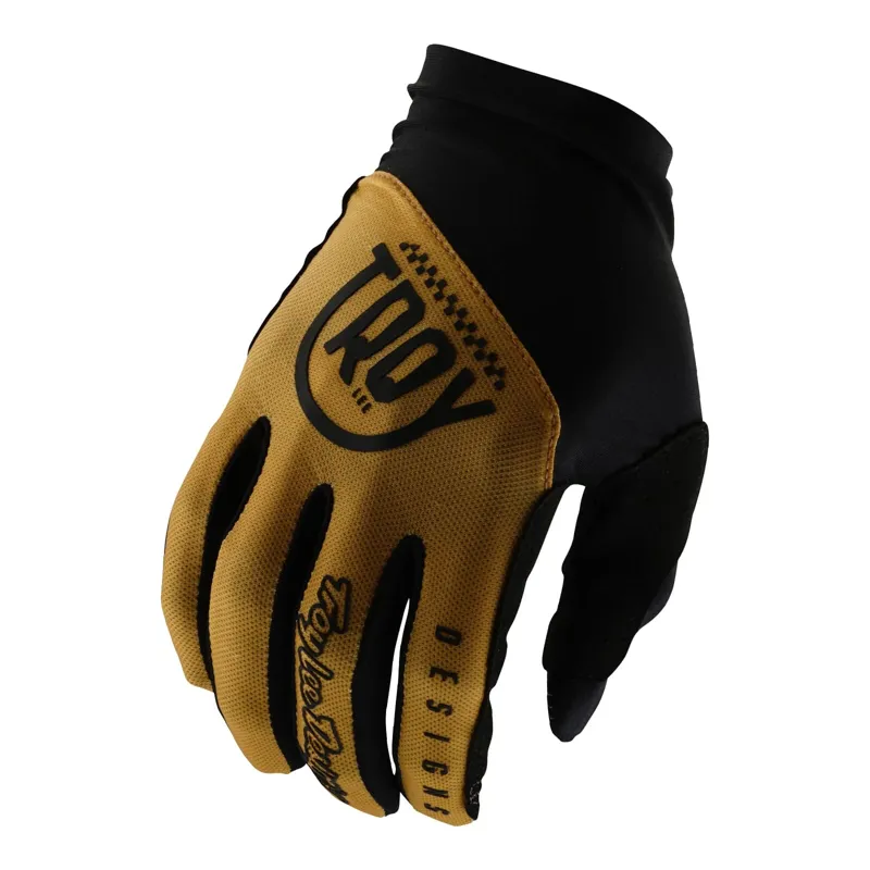 Troy Lee Designs Flowline Men's Long Finger Gloves - Eyez Gold