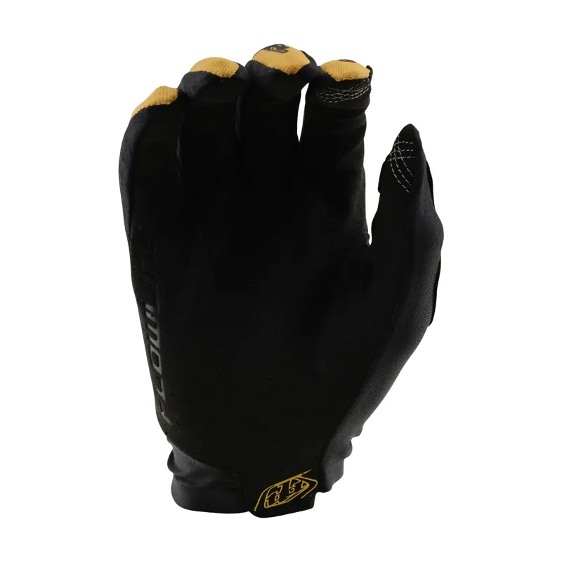 Troy Lee Designs Flowline Men's Long Finger Gloves - Eyez Gold-1
