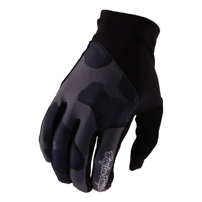 Troy Lee Designs Flowline Long Finger Gloves - Flow Camo Carbon