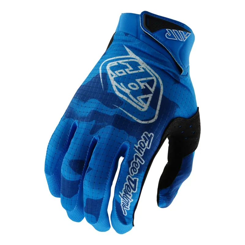 Troy Lee Designs Air Men's Long Finger Gloves - Blotted Bright Blue