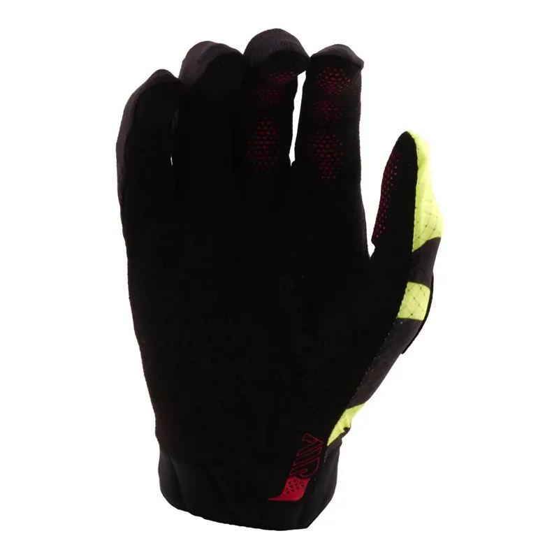 Troy Lee Designs Air Long Finger Gloves - Cyclops Black/Flo Yellow-1