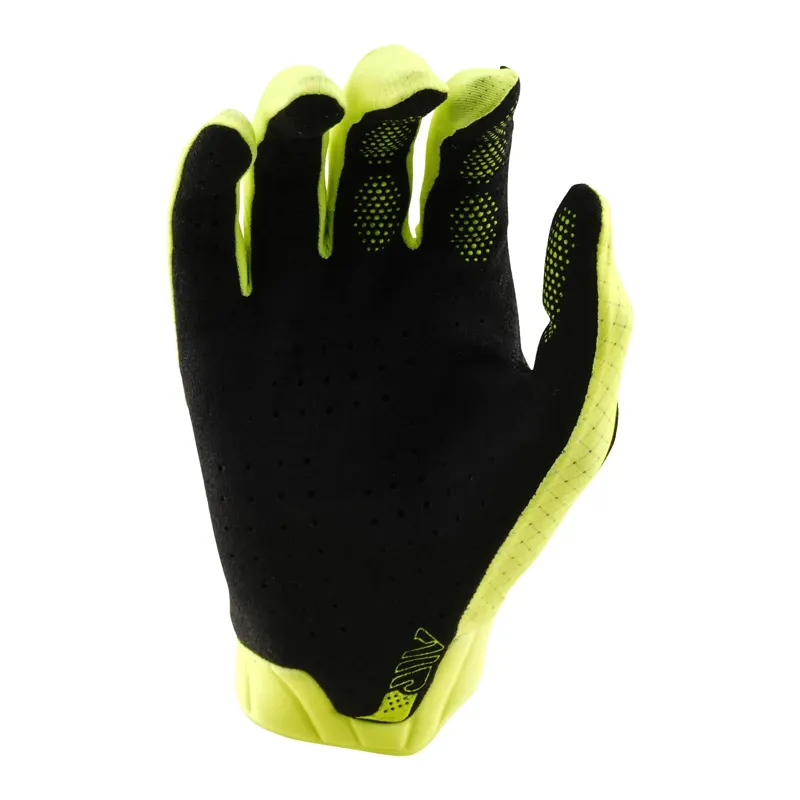Troy Lee Designs Youth Air Long Finger Gloves - Blotted Flo Yellow-1
